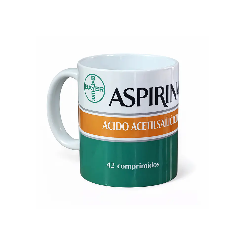Taza divertida tipo Aspirina 💊 | Clásico de botiquín chileno 1