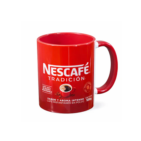 Taza Roja Estilo Café - Diseño Clásico 