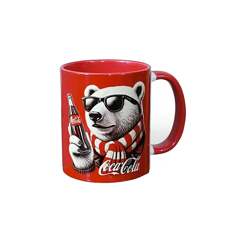 Taza Diseño Oso Coca-Cola 🐻🥤 | Estilo Clásico y Divertido