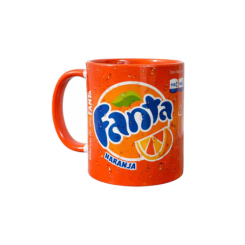 Taza Diseño Bebida Naranja Fanta 🍊🥤 | Estilo Clásico y Refrescante