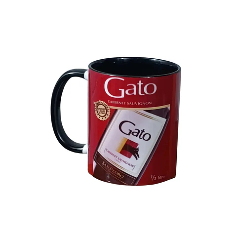 Taza Vino Gato Cabernet 🍷 | Clásico Chileno