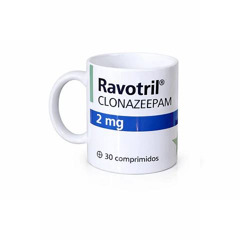 Taza Ravotril 2mg - Taza divertida estilo Farmacia