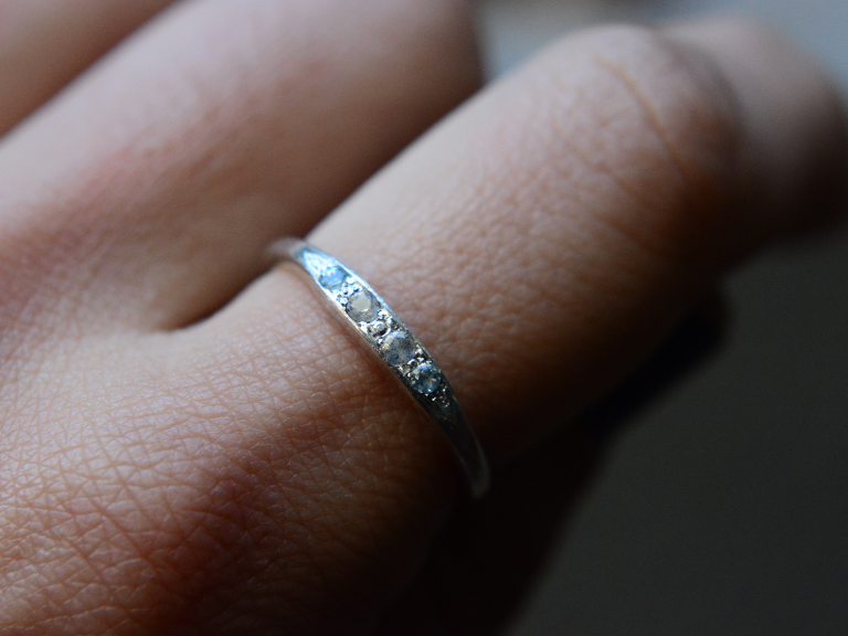 Anillo Ser Aguamarina Labradorita
