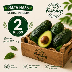 Palta Hass Extra/Primera 2 kg ($5.245/kg)