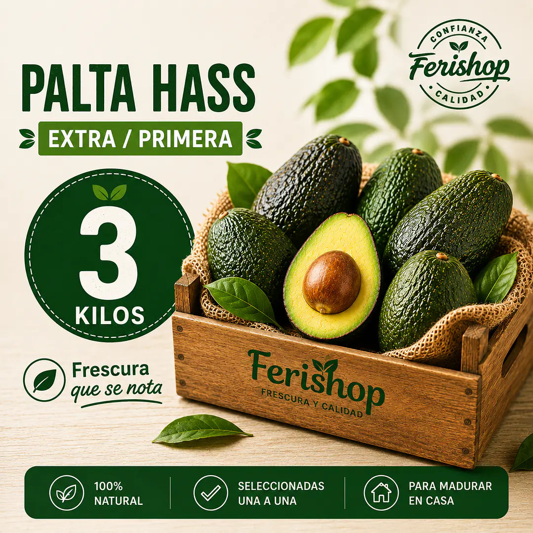 Palta Hass Extra/Primera 3 kg ($4.997/kg) 1