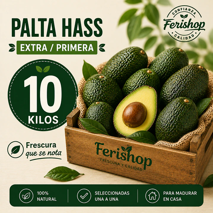 Palta Hass Extra/Primera 10 kg ($4.599/kg) 1