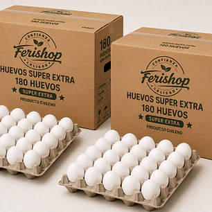 2 Cajas de 180 HUEVOS SUPER (valor Caja/ $39.000 )