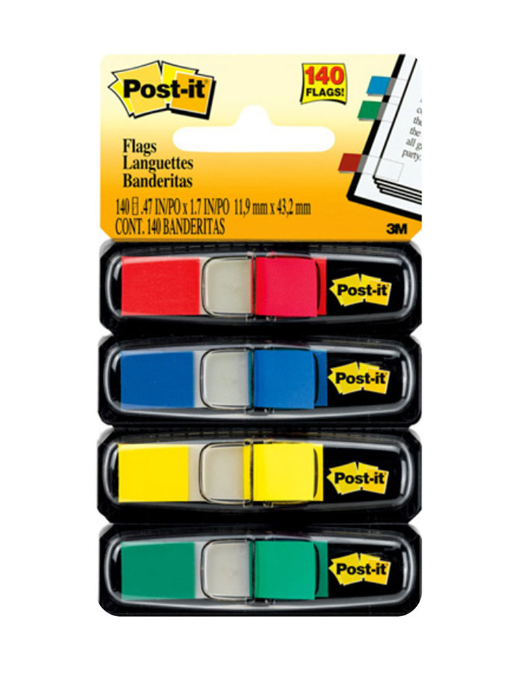 BANDERITAS ADHESIVAS TAPE FLAGS 683-4 SEÑALIZADOR MINI COLORES 1