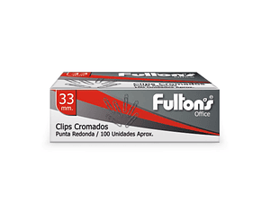 CLIPS FULTONS Nº1 REDONDO 100 UNIDADES 33 MM