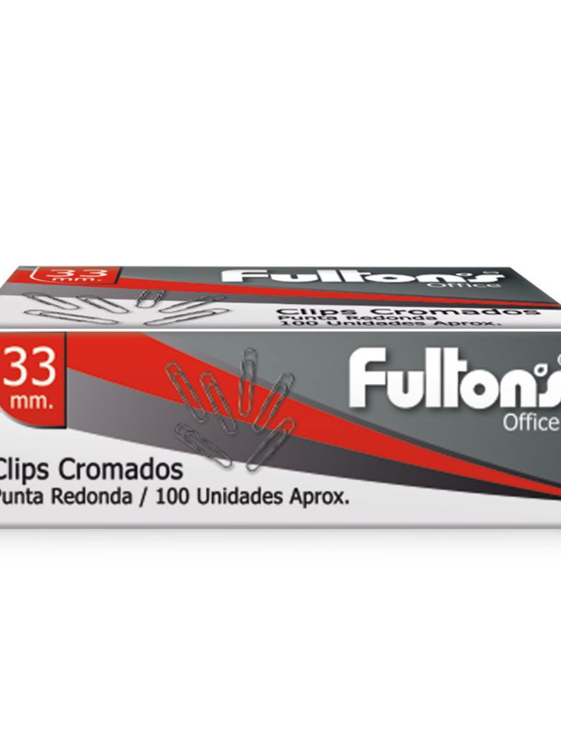 CLIPS FULTONS Nº1 REDONDO 100 UNIDADES 33 MM 1