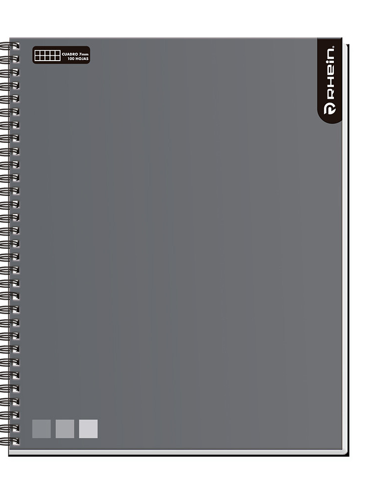 CUADERNO UNIVERSITARIO MATEMATICA 7 MM 100 HOJAS GRIS 1