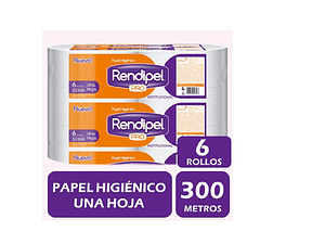 HIGIENICO RENDIPEL 300 MTS X 6