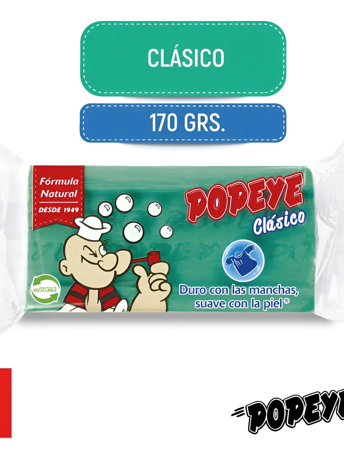 JABON POPEYE VERDE 170GR 1