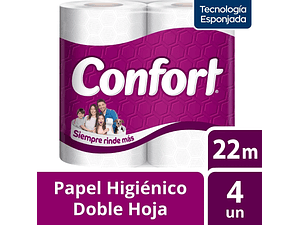 HIGIENICO CONFORT 22MTRS 4 ROLLOS
