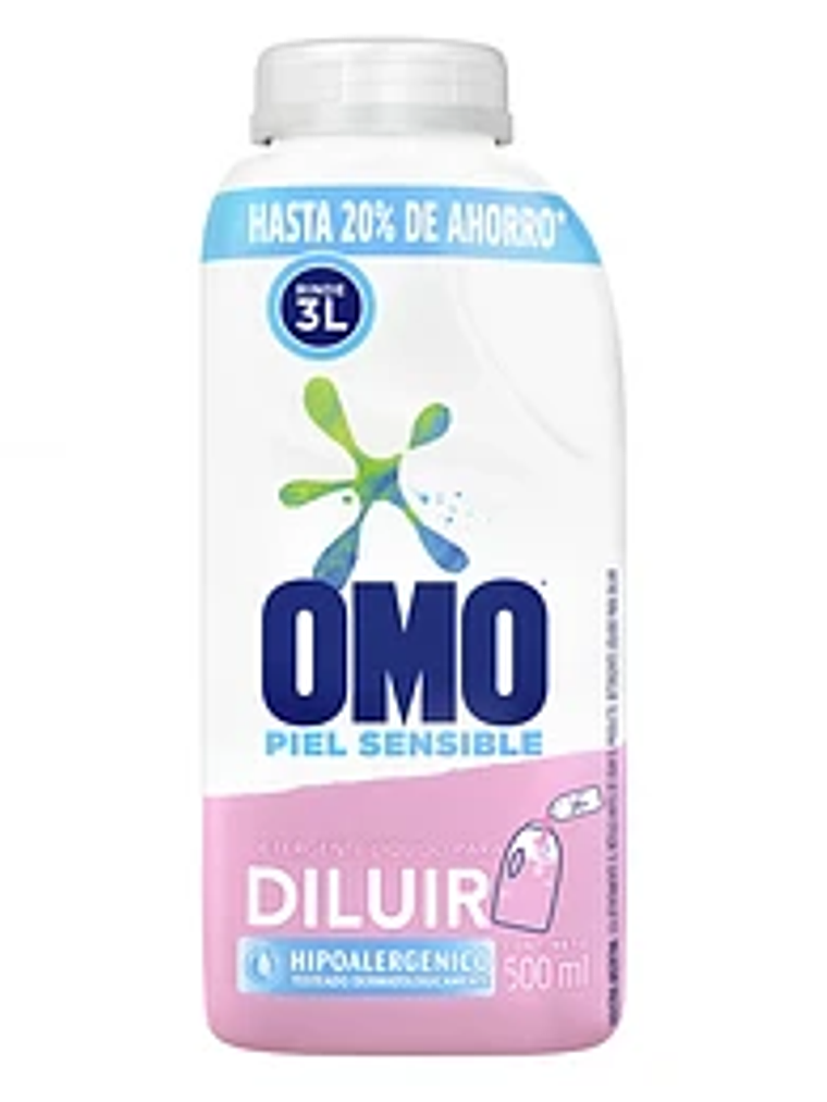 DETERGENTE OMO PARA DILUIR PIEL SENSIBLE 500 ML  1