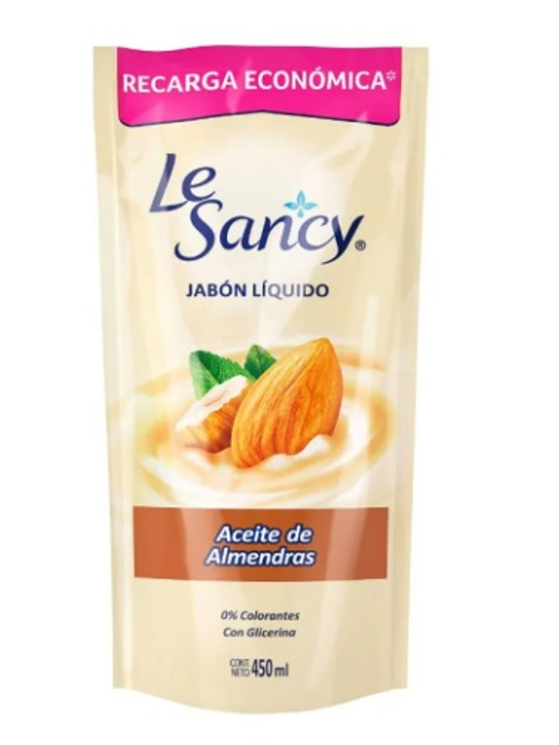 JABON LIQUIDO LE SANCY ACEITE DE ALMENDRAS 450 ML  1