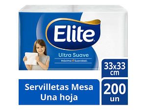 SERVILLETA ELITE MESA 200 UN 33X33