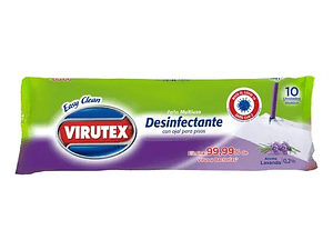 TRAPERO HUMEDO DESINFECTANTE VIRUTEX  LAVANDA 10 UN