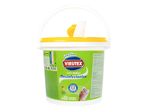 TOALLAS DESINFECTANTES VIRUTEX LIMON 400 UN 