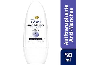 DESODORANTE DOVE INVISIBLE CARE ROLL ON ANTI MANCHAS 50 ML 