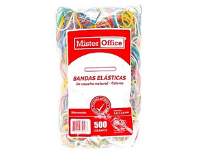 BANDA ELASTICAS MR OFFICE COLORES 500 GR
