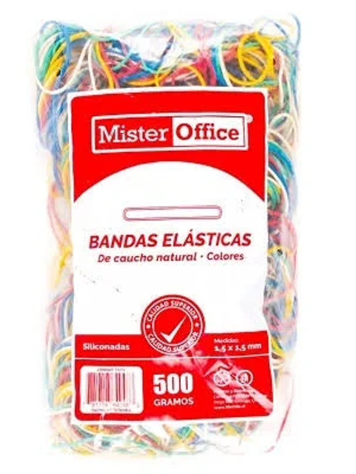 BANDA ELASTICAS MR OFFICE COLORES 500 GR 1
