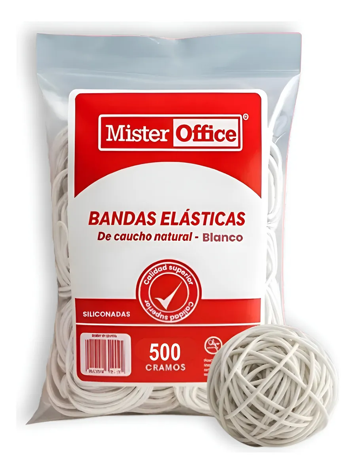 BANDAS ELASTICAS MR OFFICE BLANCO 500 GR 1