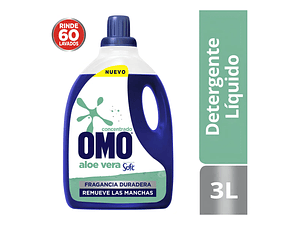DETERGENTE OMO ALOE VERA SOFT 3 LITROS
