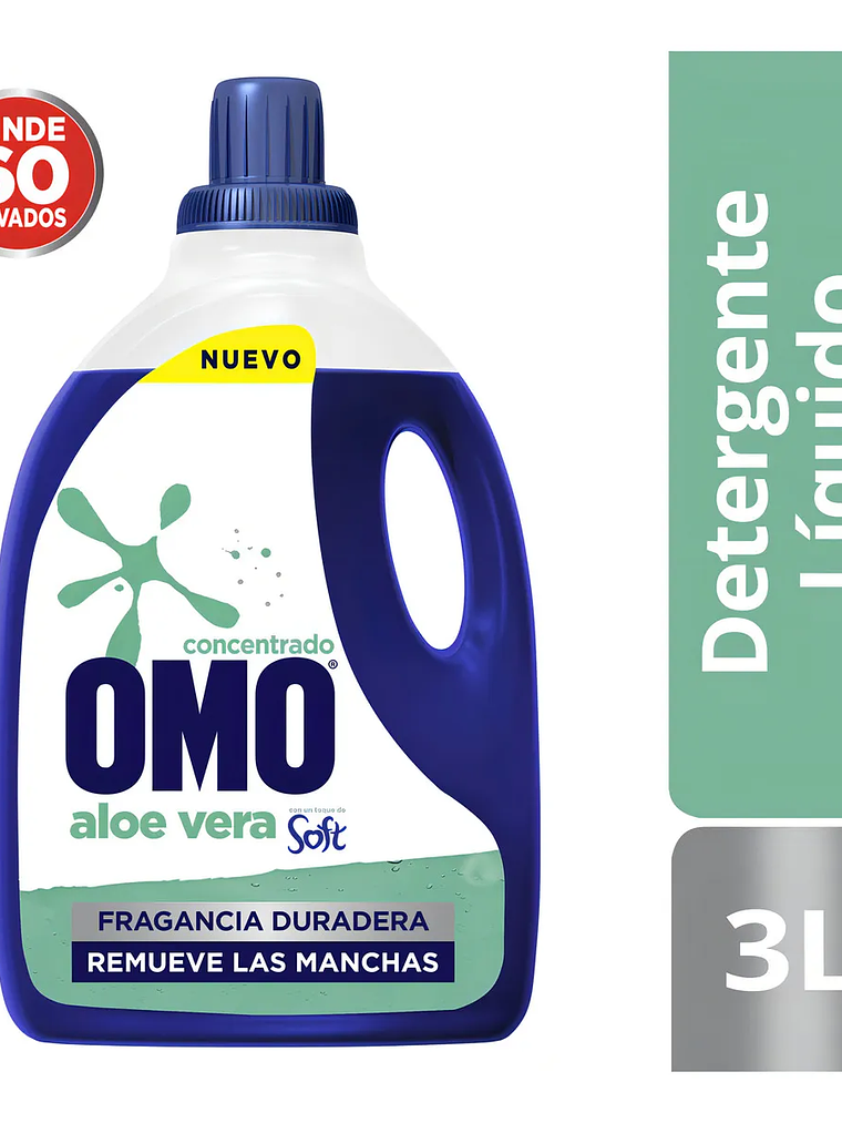 DETERGENTE OMO ALOE VERA SOFT 3 LITROS 1