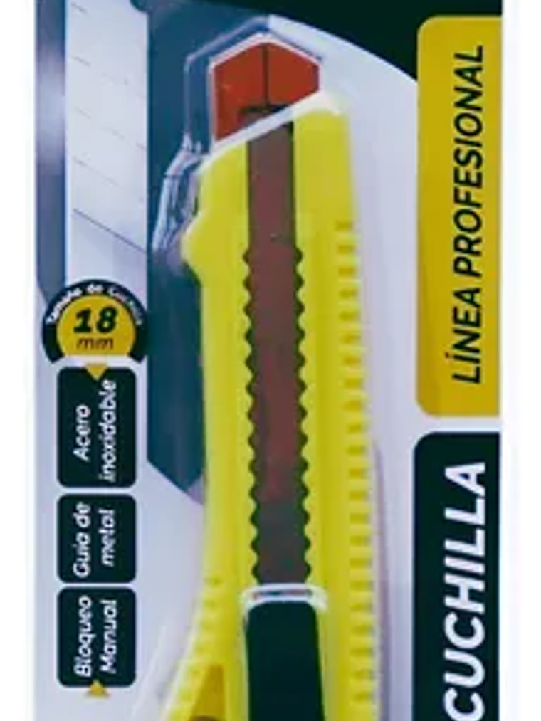 CUCHILLO CARTONERO MR OFFICE PLASTICO 18 MM  1