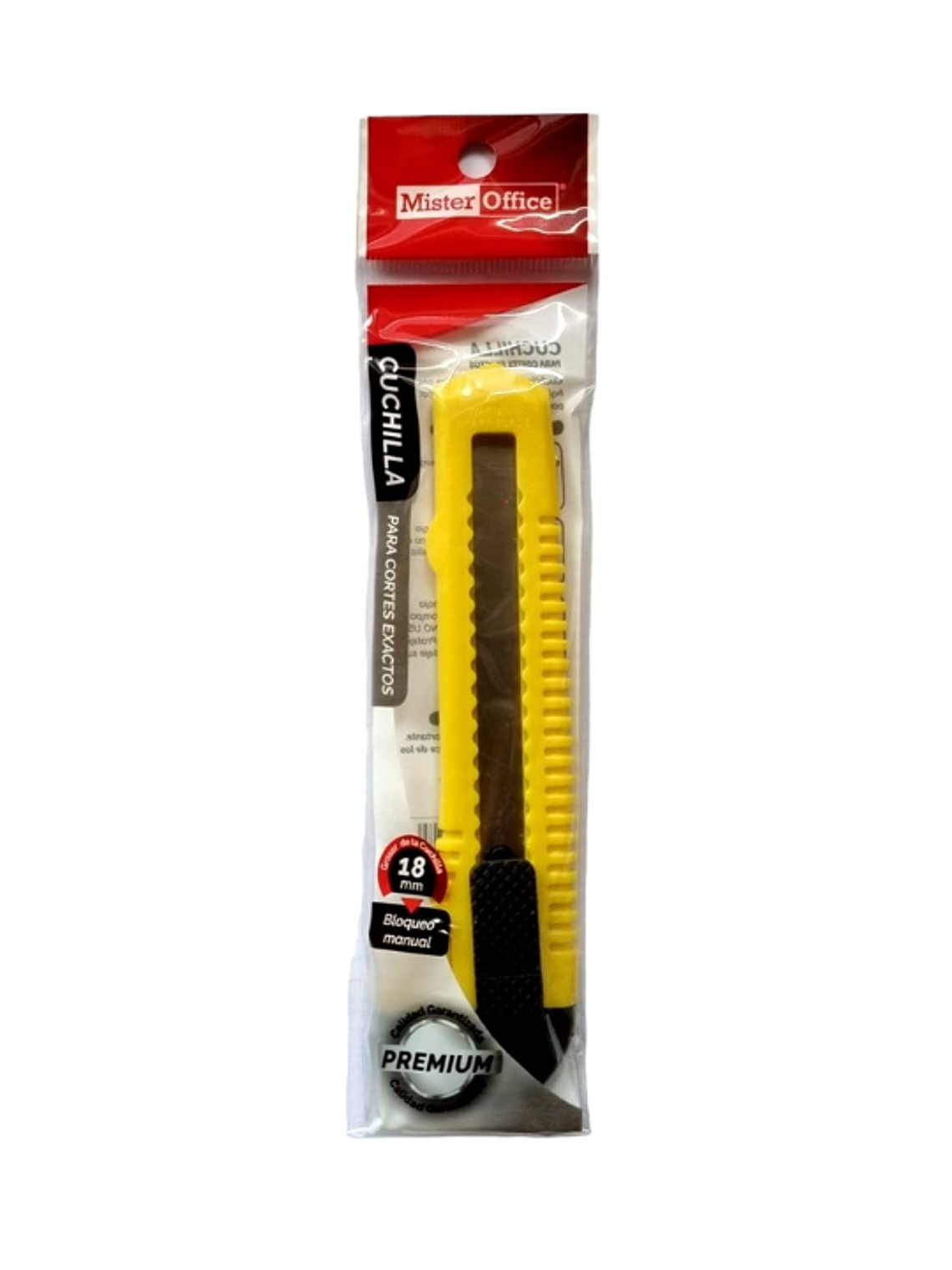 CUCHILLO CARTONERO MR OFFICE PLASTICO 9MM 1