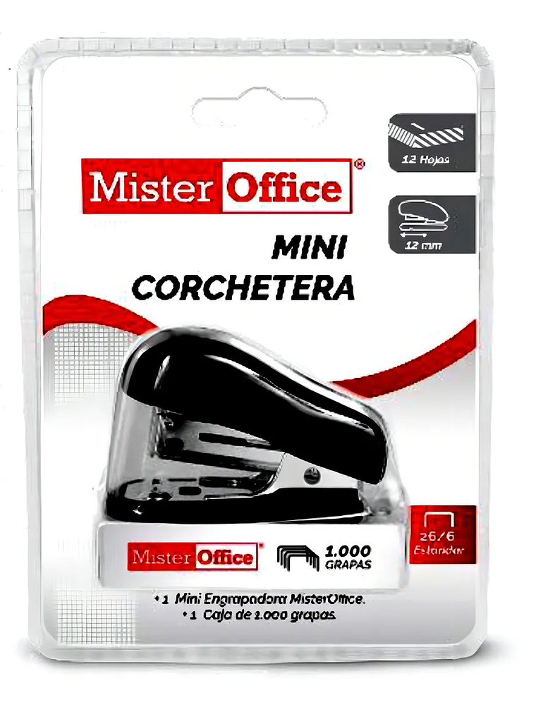 MINI CORCHETERA MR OFFICE + 1000 GRAPAS 12 HJS 1