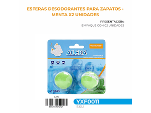 ESFERAS DESODORANTE PARA ZAPATOS MENTA 2 UN