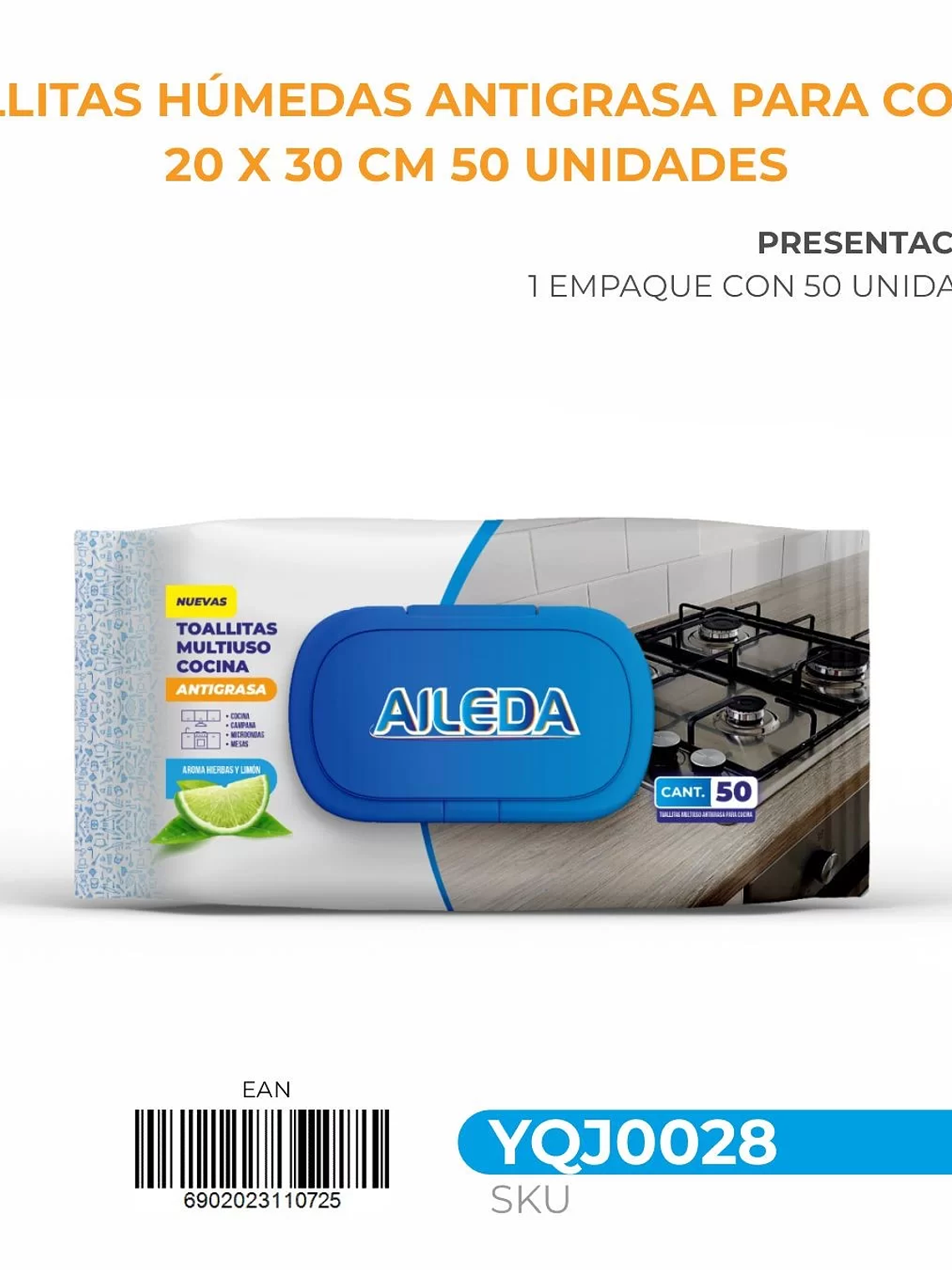 TOALLA ANTIGRASA PARA COCINA LIMON 5 UN AILEDA 1