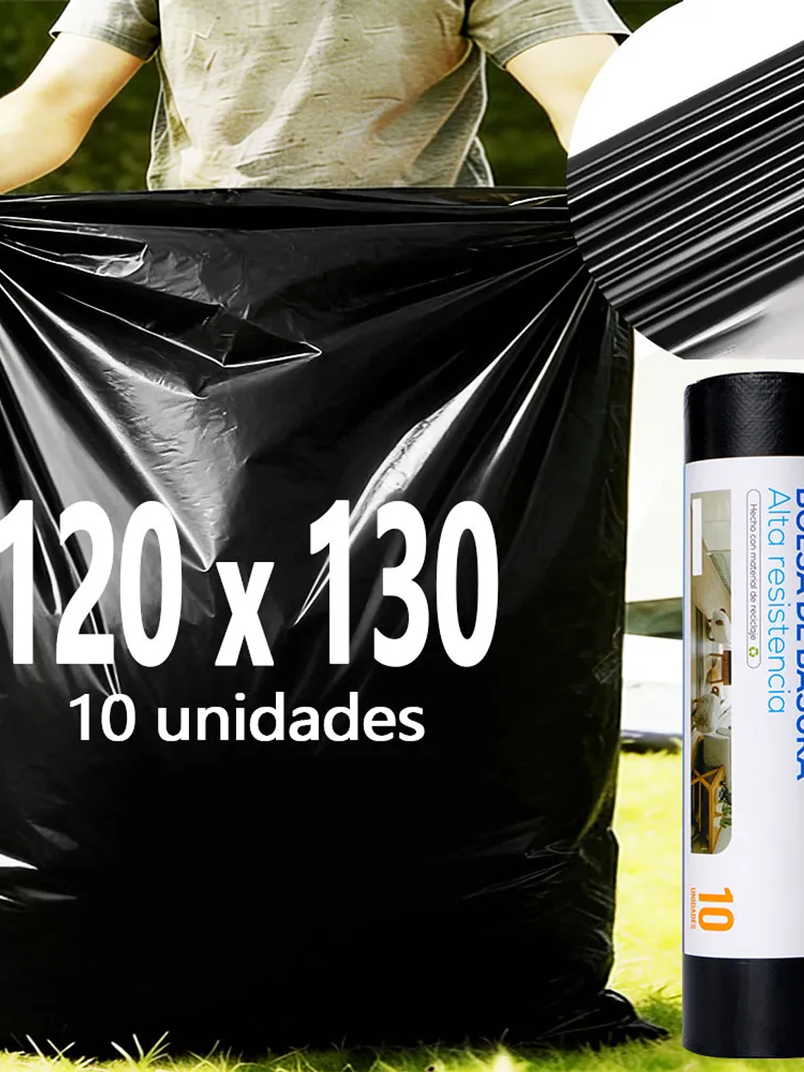 BOLSA DE BASURA ALTA RESISTENCIA 120X130 AILEDA 1