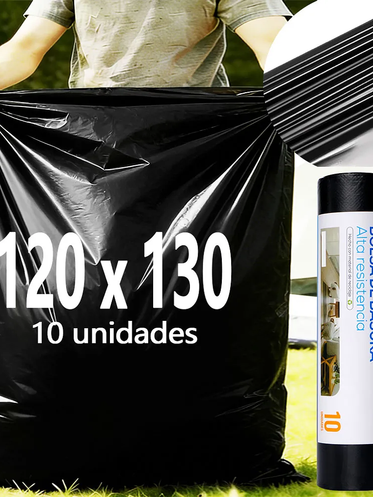 BOLSA DE BASURA ALTA RESISTENCIA 120X130 AILEDA 1