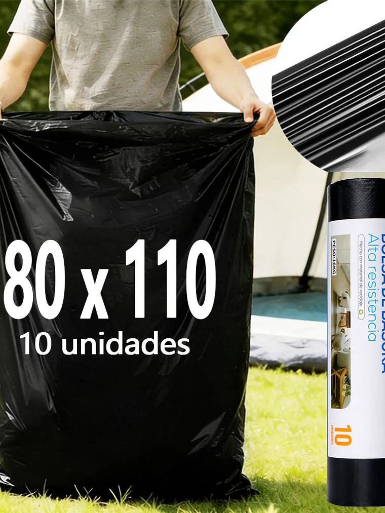 BOLSA DE BASURA ALTA RESISTENCIA 80x110 AILEDA 1