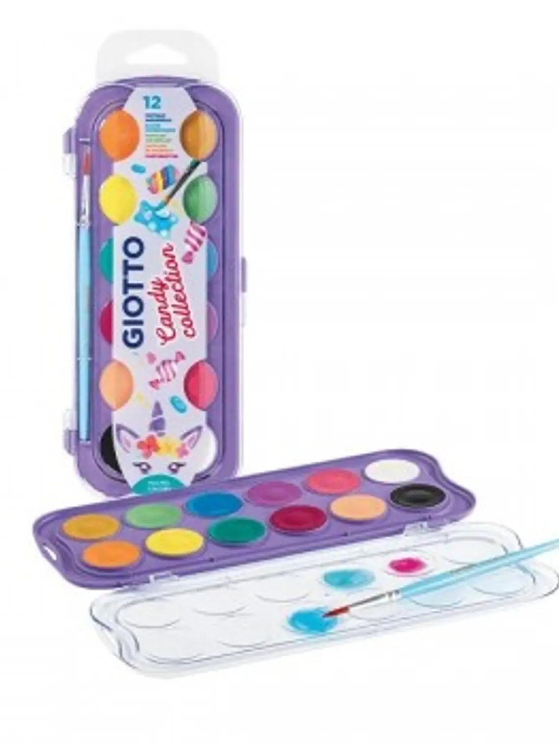 ACUARELA 30 MM 12 COLORES CANDY COLLECTION GIOTTO 1