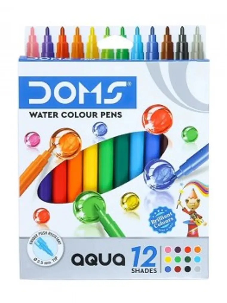 MARCADORES FINOS 12 COLORES DOMS 1