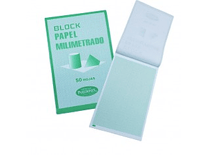 BLOCK DE PAPEL MILIMETRADO 50 HOJAS PAREDONES 