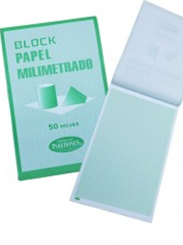 BLOCK DE PAPEL MILIMETRADO 50 HOJAS PAREDONES  1