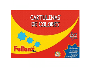 CARPETA DE CARTULINA DE COLORES 14 PLIEGOS FULTONS