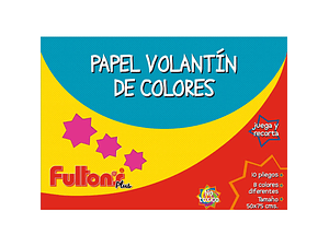 CARPETA PAPEL VOLANTIN 10 PLIEGOS 8 COLORES 