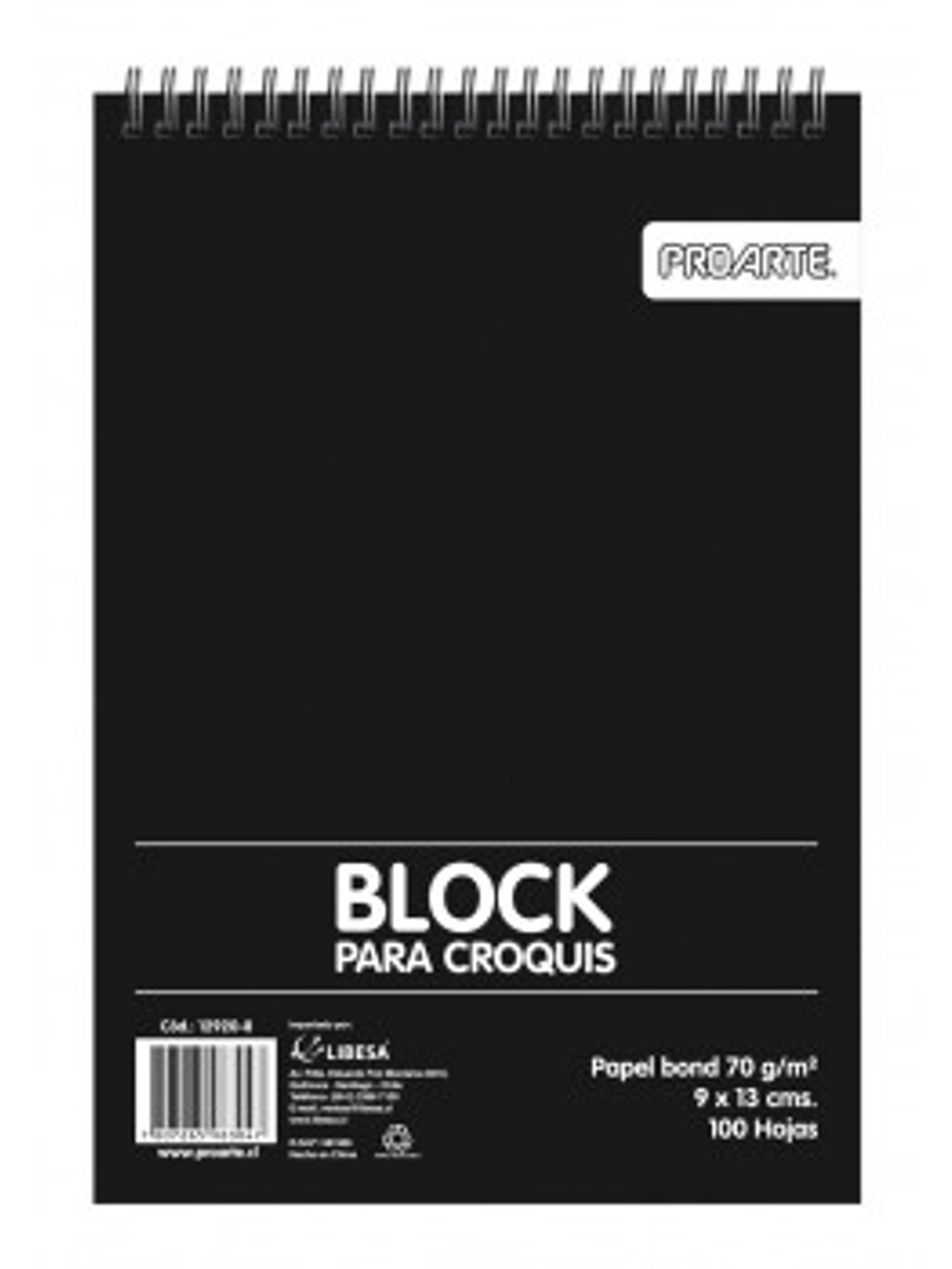 CROQUERA 9X13 CM PROARTE 100 HOJAS  1