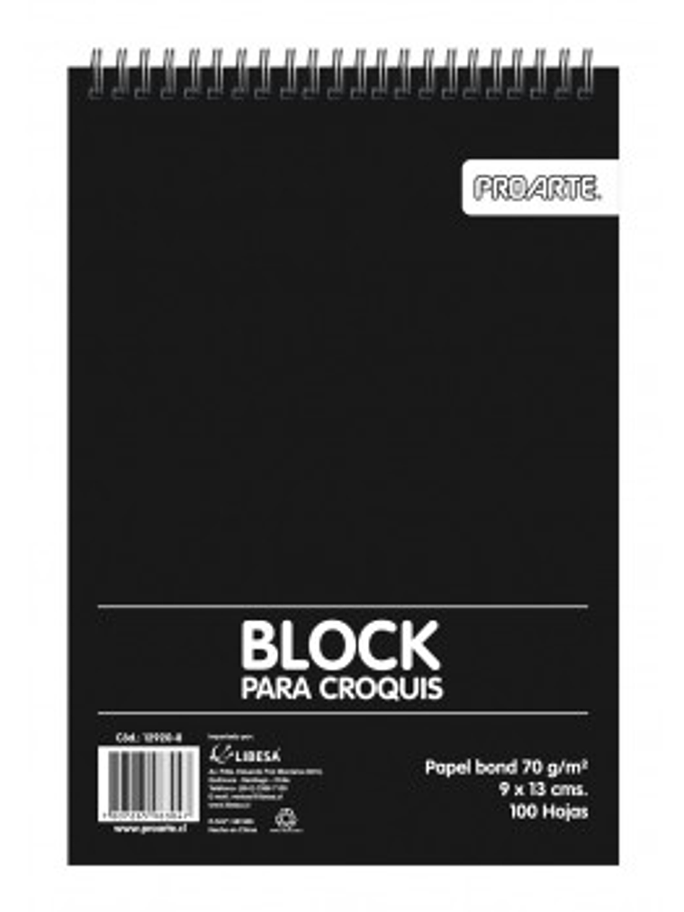 CROQUERA 9X13 CM PROARTE 100 HOJAS  1