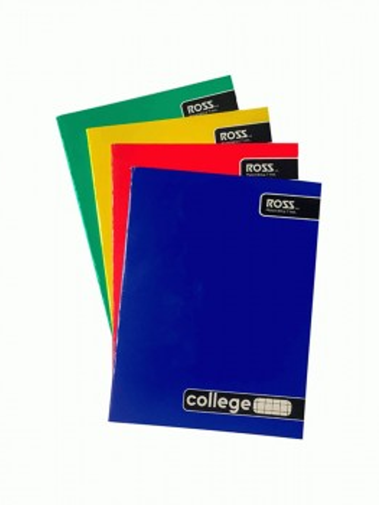 CUADERNO COLLEGE 100 HOJAS 7MM ROSS 1