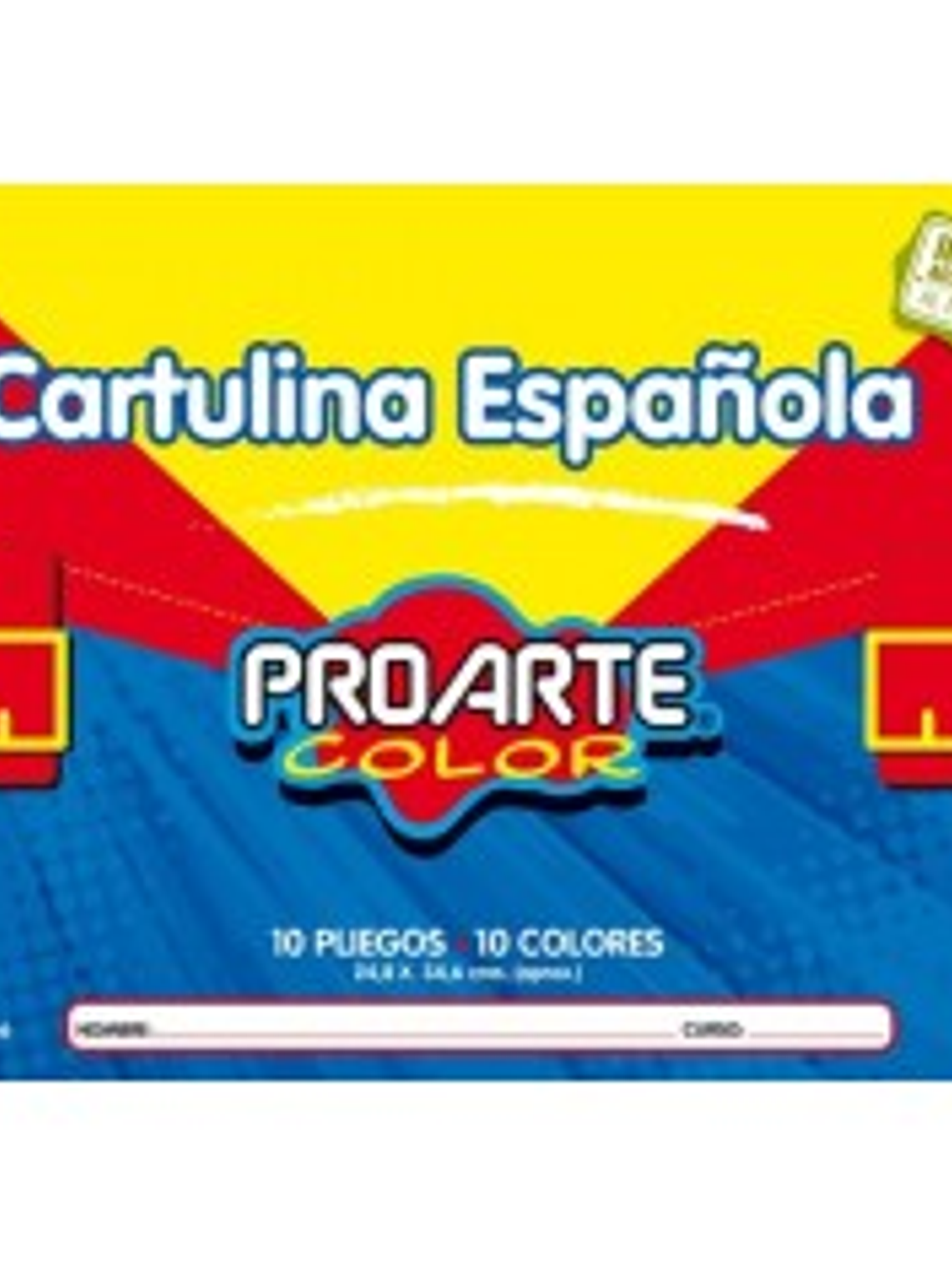 ESTUCHE CARTULINA ESPAÑOLA 10 HOJAS PROARTE  1
