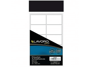 ETIQUETAS AUTOADHESIVAS 25X40MM 100 UN LAVORO