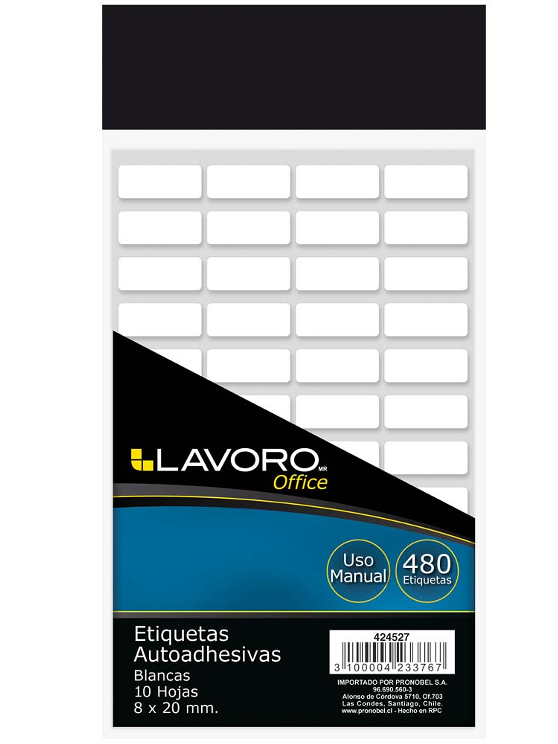ETIQUETAS AUTOADHESIVAS 8X20 MM BLANCA 480 UN 1