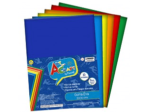 GOMA EVA 20X30 CM 10 COLORES ART CRAF